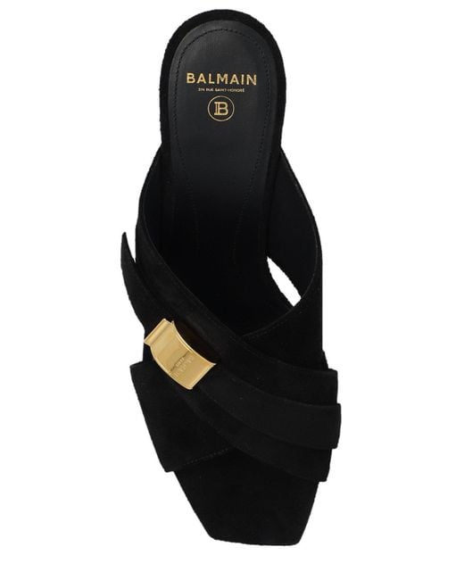 Balmain Black Uma Heeled Sandals