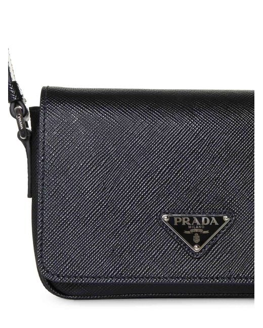 Prada White Shoulder Bag Saffiano Leather Calf for men