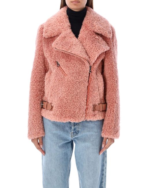 Urbancode Ecofur Biker Jacket in Clay (Blue) Lyst