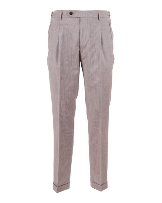 Berwich Purple Retrolong Pants Virgin Wool for men