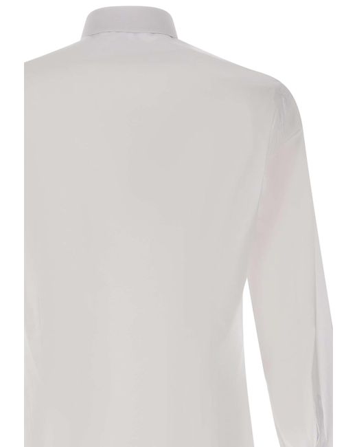 Barba Napoli White Cotton Shirt for men