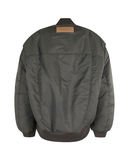 J.W. Anderson Gray Oversized Curved Hem Bomber Jacket