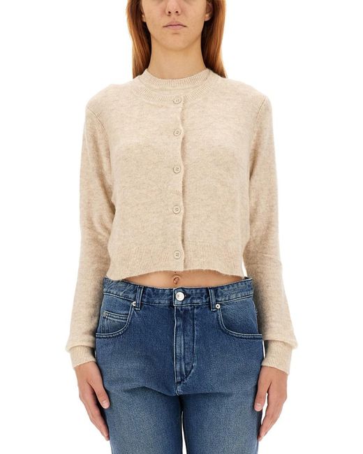 Isabel Marant Blue Slim Fit Cardigan Baby Alpaca Jumpers