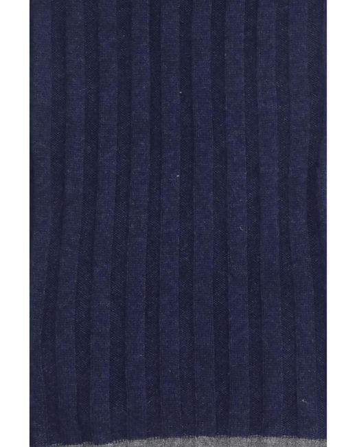 Brunello Cucinelli Blue Cashmere Scarf Kashmir/Capra Hircus for men