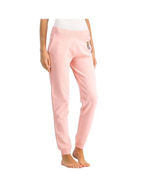 Moschino Pink Underwear Logo Sweatpants