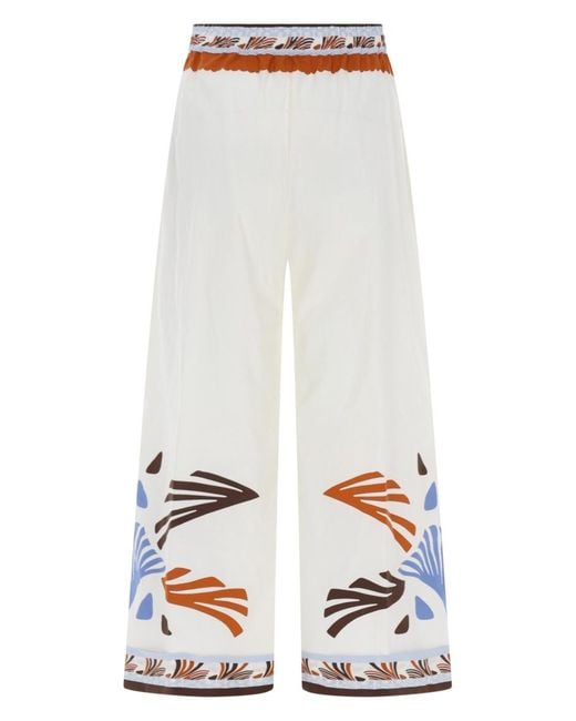 Herno Multicolor Trousers Summer Print Cotton