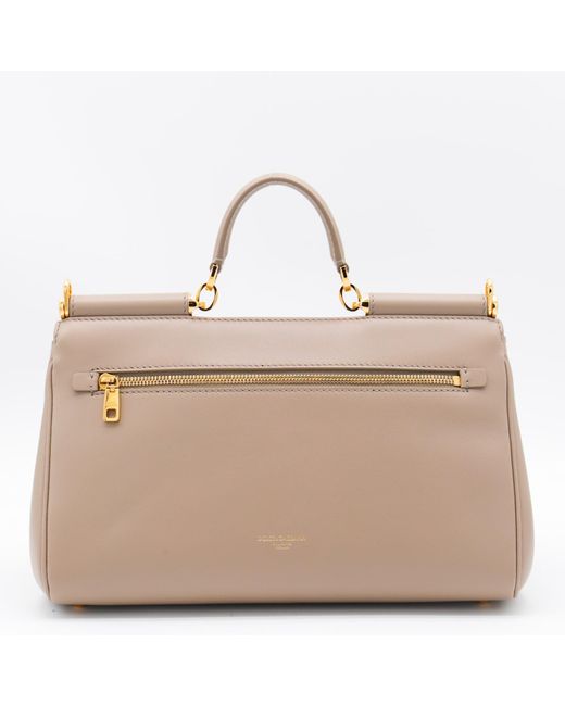 Dolce & Gabbana Natural Leather My Sicily Top Handle Bag