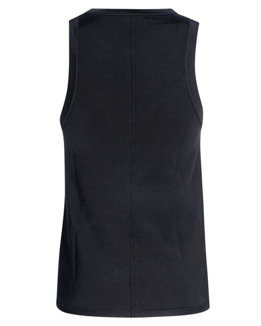 Anine Bing Black Classic Fitted Tank Top