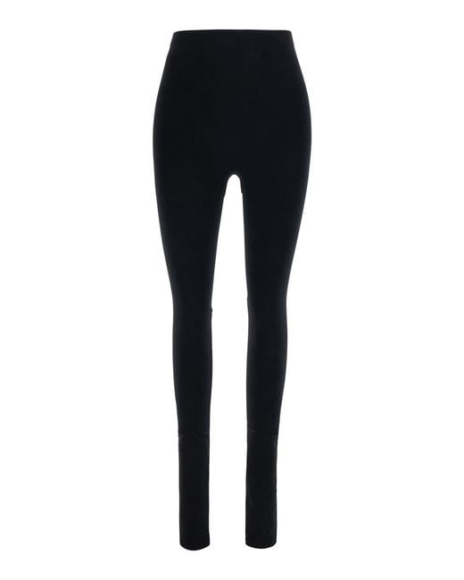 Gucci Black Leggings With Cut-Out Detail Tech Fabric Trousers