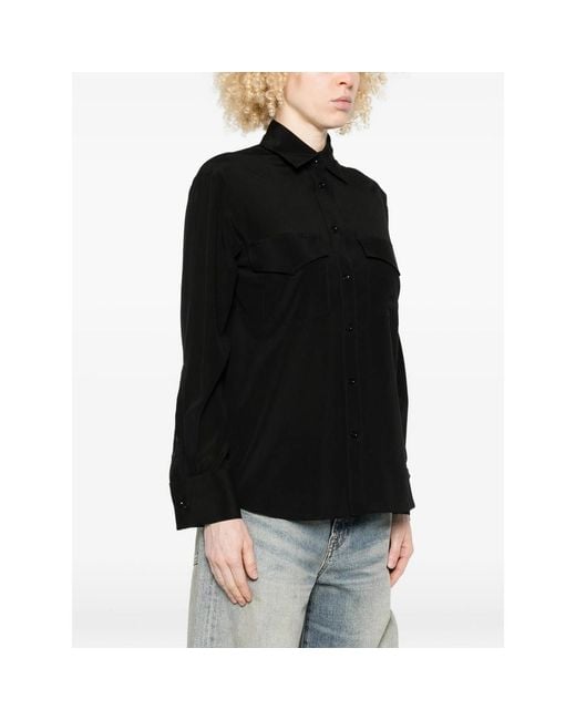 Mazzarelli Black Shirt Michela Silk