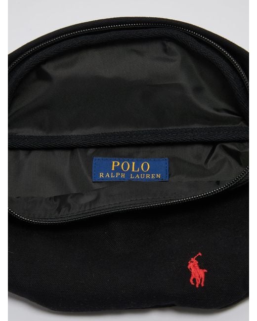 Polo Ralph Lauren Black Waist Bag-Medium Shoulder Bag for men