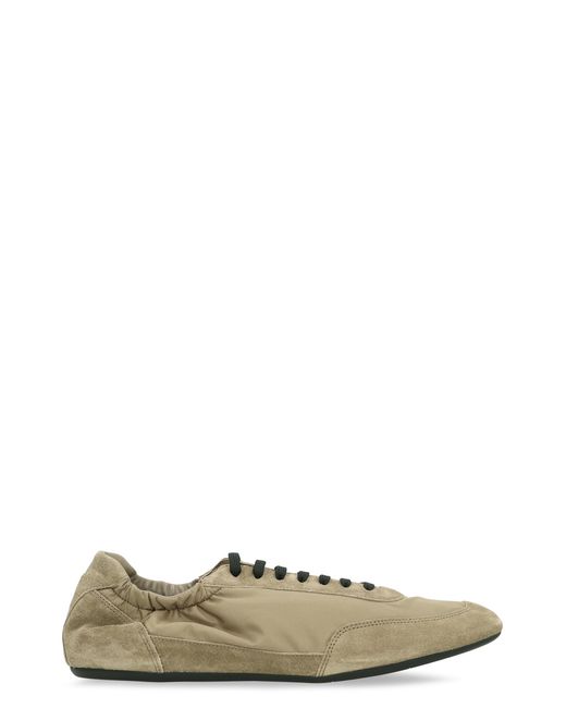 Prada Green Collapse Sneakers Re-Nylon And Suede Leather Polyamide Trainers for men