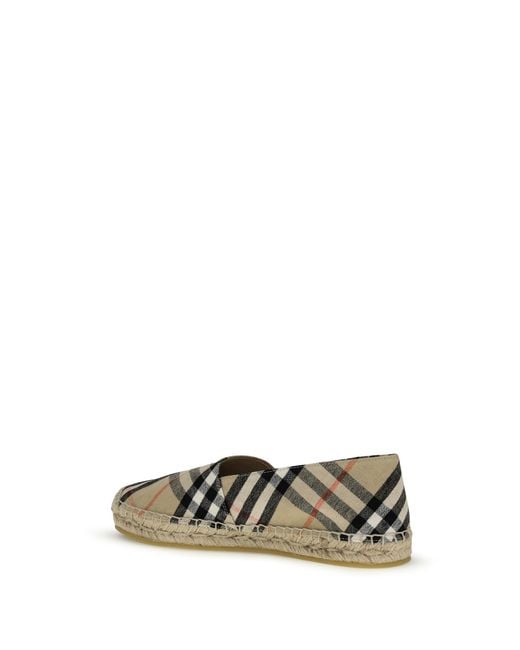 Burberry White Espadrilles Mews Check Sand Ip Upper: Cotton Sandal