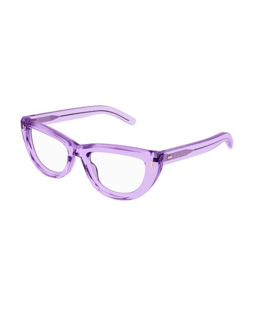 Gucci Purple GG1521O Linea Rivets Eyeglasses