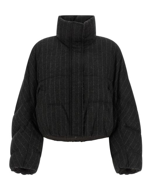 Brunello Cucinelli Black Virgin Wool Full-Length Jacket Clothing