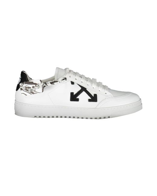 Off-White c/o Virgil Abloh White Leather Low-Top Sneakers for men