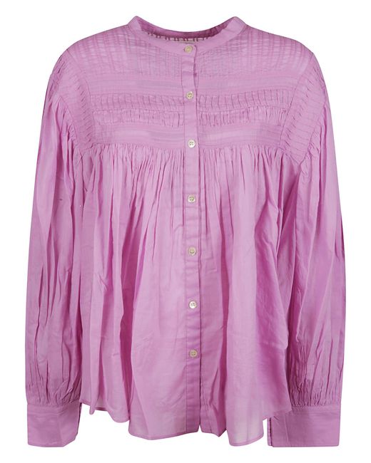 Isabel Marant Cotton Plalia Top in Lilac (Purple) - Lyst