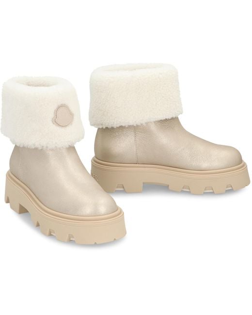 Moncler Natural Shearling Boots Montonesuede