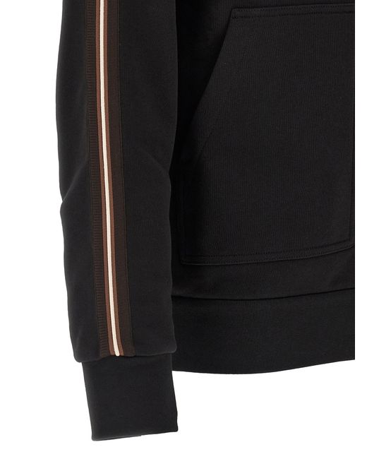 Moncler Black Cotton Hoodie for men
