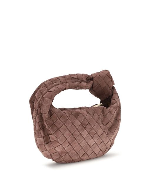 Bottega Veneta Brown Mini Handbag Jodie Deep Mahogany- Mahogany/ Calf Leather Handbags