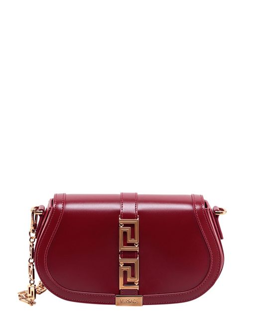 Versace Red Greca Goddess Shoulder Bag