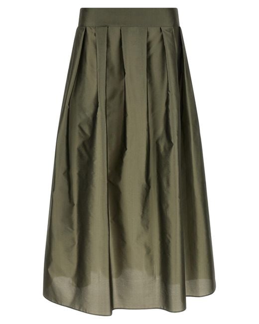 Max Mara Green Polyester Mini Skirt