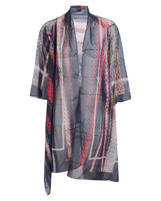 Missoni Purple Silk Dressing Gown