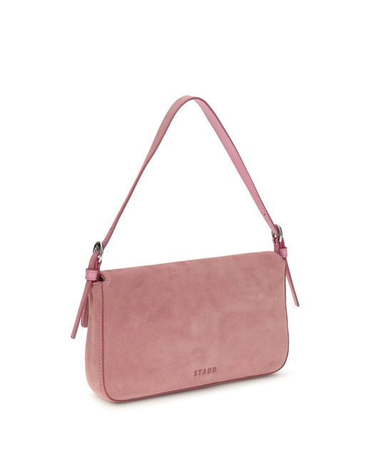 Staud Pink Harlow Shoulder Bag Calf Leather Bos Taurus