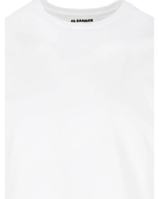Jil Sander White Basic T-shirt for men