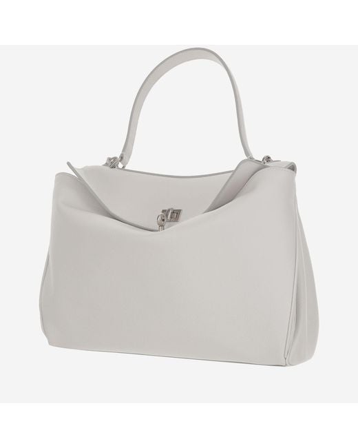 Balenciaga White Medium Rodeo Bag Calfskin Shoulder