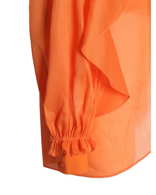 Alberta Ferretti Orange Shirt Cotton