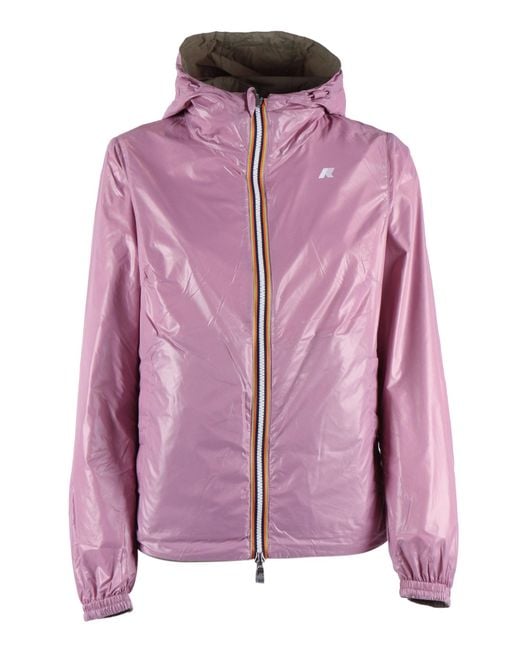 K-Way Purple Lil 2.0 Plus.2 Double Jacket Nylon Giubbino Corto