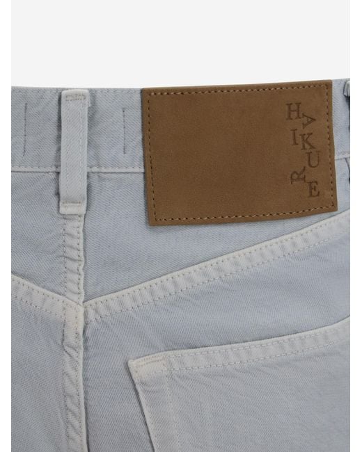 Haikure Gray Cotton And Linen Jeans