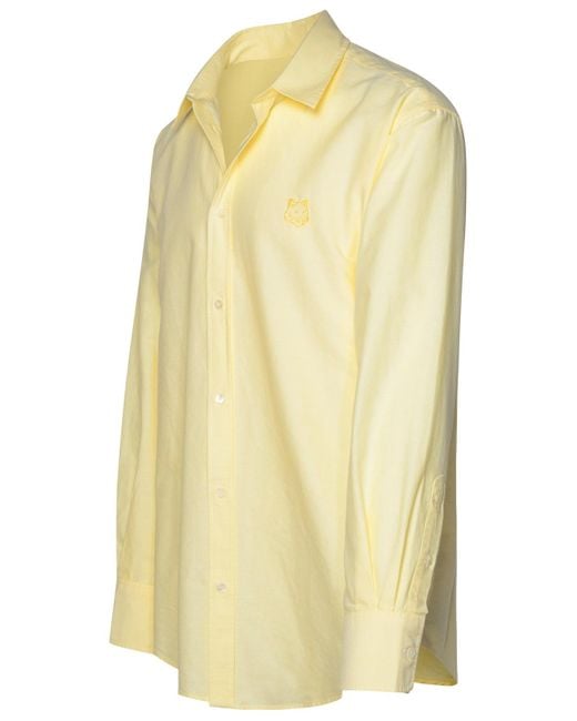 Maison Kitsuné Yellow Cotton Shirt for men