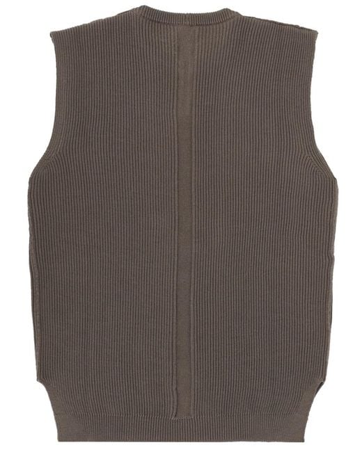 Rick Owens Brown Knitted Top New Wool Tops for men