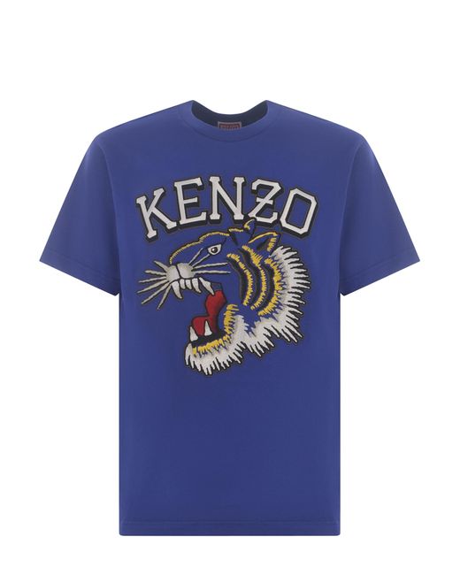 KENZO Blue T-Shirt "Tiger" for men