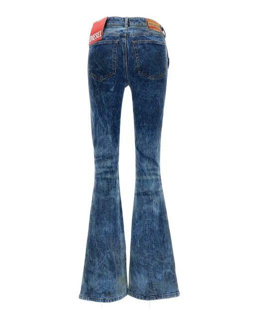 DIESEL Blue Low Waist Flare Jeans
