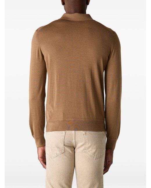 Tom Ford Brown Sweater Button-Front Wool for men