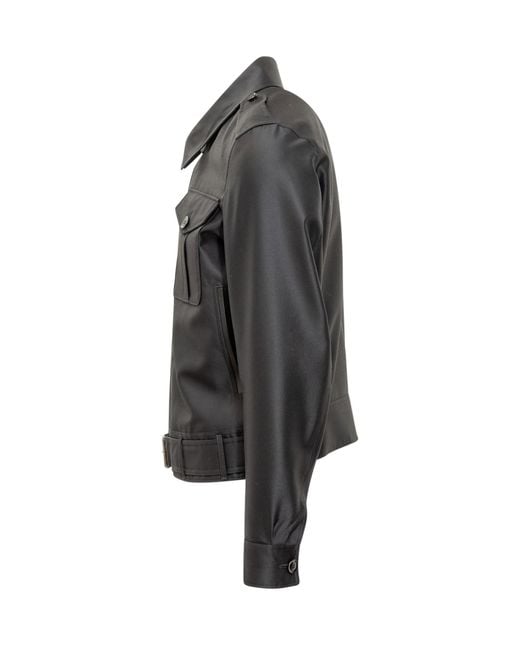 Tom Ford Black Wool And Silk Jacket for men