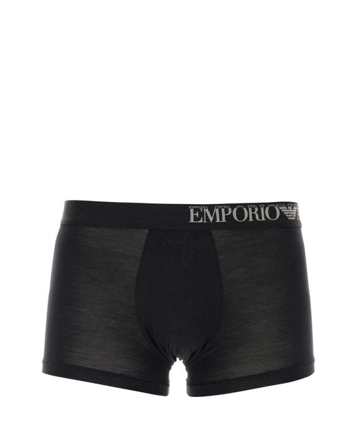 Emporio Armani Black Multicolor Cotton Boxer Set for men