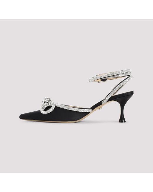 Mach &amp; Mach Black Double Bow 65 Pumps