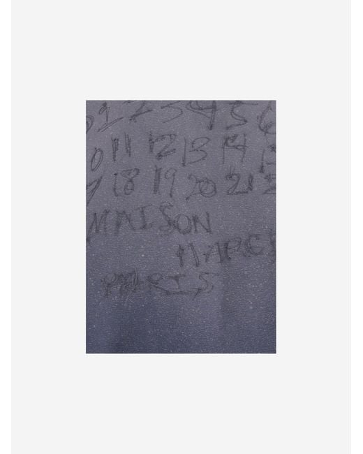 Maison Margiela Blue Cotton Sweatshirt With Logo