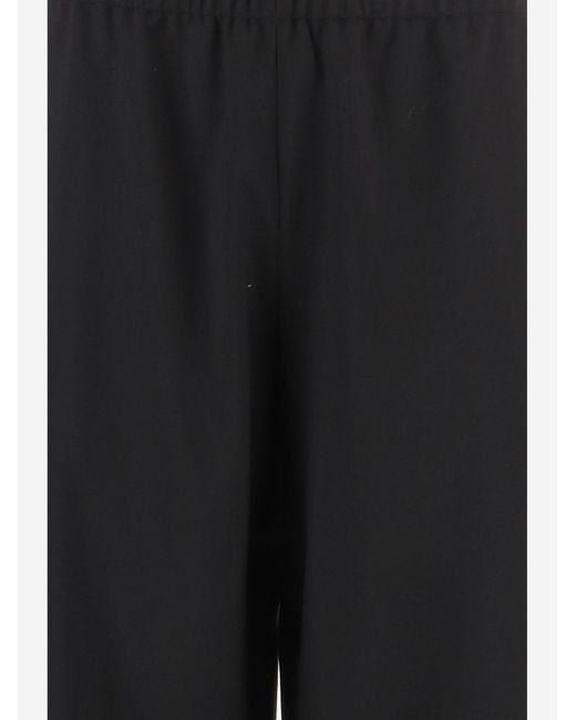 Khaite Black Trousers Wide-Leg Virgin Wool