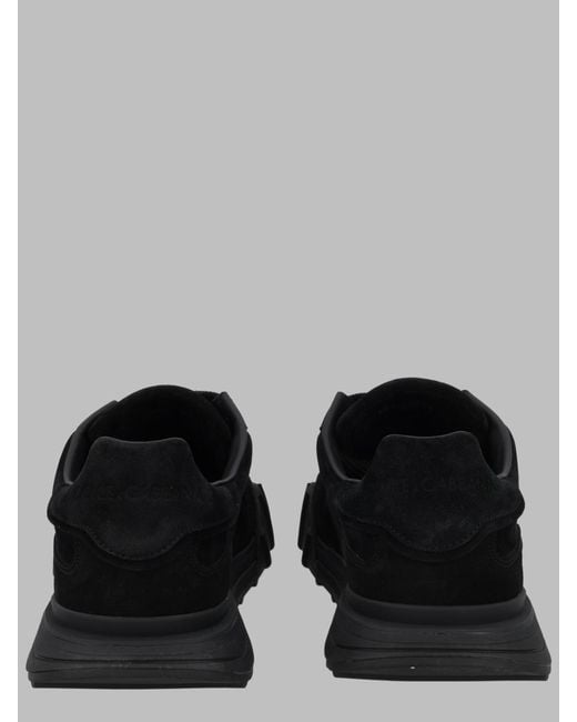Dolce & Gabbana Black Athletic Leather Sneakers Trainers for men