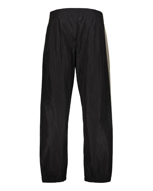Palm Angels Black Track-Pants With Decorative Stripes for men