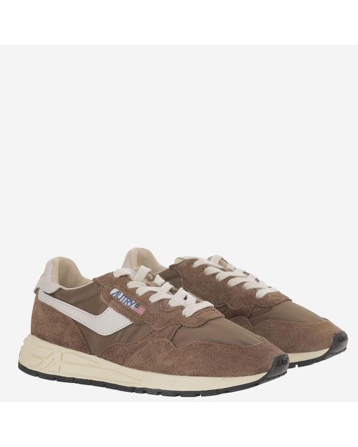 Autry Brown Sneakers Reelwind Leather Trainers