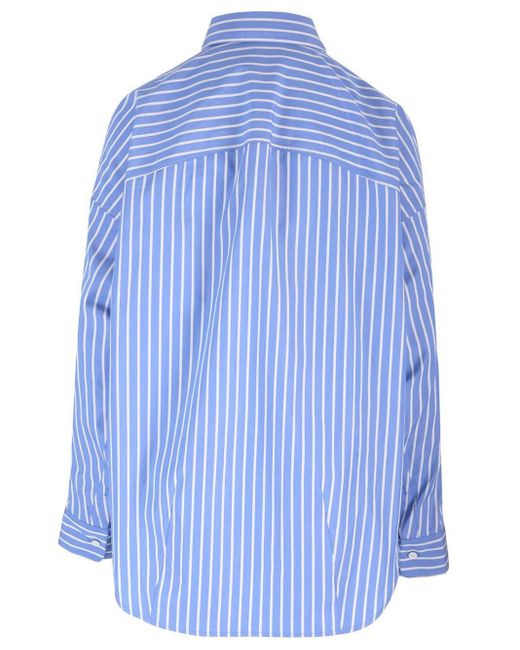 Dries Van Noten Blue Oversized "cocoon" Shirt