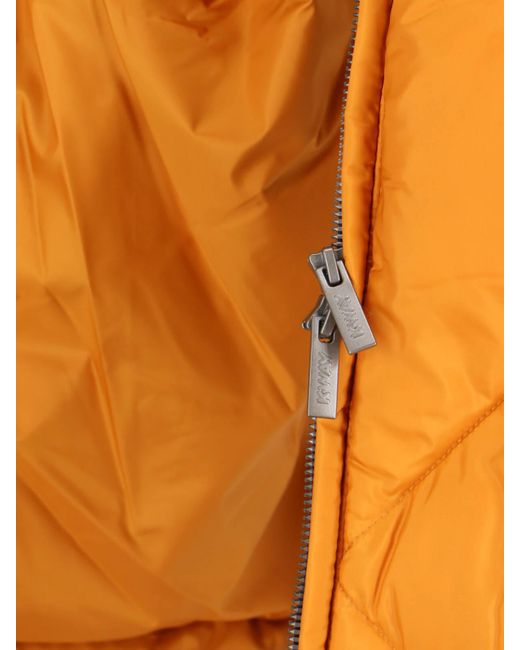 K-Way Orange Quill Super Light Hooded Down Jacket