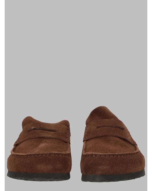 Birkenstock Brown Sabot Naples Wrapped Suede Leather Sandal