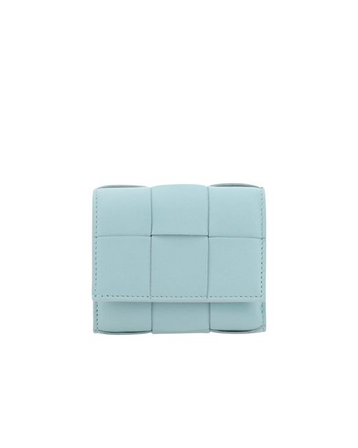 Bottega Veneta Blue Leather Wallet